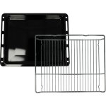 Plaque de four, grille (kit de 2 pi�ces) compatible avec neff b48ft64n1 / 24, b48ft68n1 / 24, b55cr25n0 ...