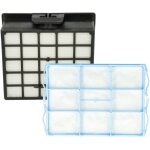 1x filtre d'vacuation hepa, 1x filtre protection moteur compatible avec bosch / siemens vs63a2310, bsg ...