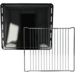 2x 1x plaque de four, 1x grille (kit de 2 pi�ces) compatible avec electrolux ekc60351, ekd600500, ekd603500, ...