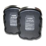 Vhbw - 2x batteries compatible avec bosch gsb 12ve - 2, gsb 12, gli 12, gli 12v flash light, exact 8, ...