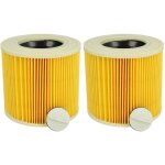 Lot de 2x filtres  cartouche compatible avec hoover 141 aspirateur  sec ou humide - filtre pliss, ...