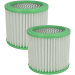 2x filtre  cartouche compatible avec parkside pas 500 c2, pask 18 / 7 c aspirateur - filtre pliss, ...