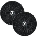 2x filtres � charbon actif compatible avec electrolux efv80465ok, efv80464ox, efv80464ow, efv80464ok, ...