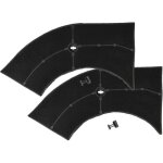 2x filtres � charbon actif compatible avec whirlpool akr 409 wh, akr 414 wh, akr 409 nb, akr 417 av hotte ...