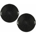 2x filtres � charbon actif compatible avec zanussi zhg514g, zhg713g, zhg714g, zhp615w, zhp615x, zhp637x ...