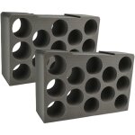 2x insert pour cartouches de mousse compatible avec bosch sortimo varoboxx 4 coffre de transport - garniture ...