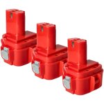 Vhbw 3x batterie compatible avec makita da312dwd, da312dz, da312dwf, ml121 head lamp, ml120, ml122, da312dwa ...