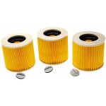 Lot de 3x filtres  cartouche compatible avec krcher nt 27 / 1 me professional, nt 27 / 1 aspirateur ...