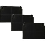 3x filtres � charbon actif compatible avec smeg ksegu24x hotte aspirante - 19, 5 x 13, 9 x 2, 2 cm - ...