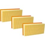 3x filtre pliss plat compatible avec krcher nt351 profi, nt 351 eco, nt3501e, nt3501, nt3500e, nt3500 ...