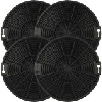 4x filtres  charbon actif compatible avec arthur martin afc60151x, afc90151x hotte aspirante - 15 cm ...