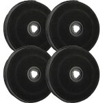 4x filtres  charbon actif compatible avec de dietrich hb4625f1 - eco e233, hb4625e1 - eco e233, hb4655e11 ...