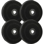 4x filtres  charbon actif compatible avec de dietrich hw6624f12 - eco e233, hw4655e1 - eco e233, hw6624f11 ...