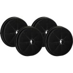 4x filtres  charbon actif compatible avec rosieres kci19aoe, kc16poe, kc16aoe, ka1vpe, flt6, 36900644 ...
