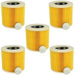 Lot de 5x filtres à cartouche compatible avec kärcher a 4000 plus, k 2000, k 2150 aspirateur à sec ou ... Lot de 5x filtres à cartouche compatible avec kärcher a 4000 plus, k 2000, k 2150 aspirateur à sec ou ...