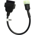 Vhbw adaptateur 6 pin vers obd2 16 pin compatible avec ktm 690 duke (depuis 2011), 690 enduro, 690 smc, ...