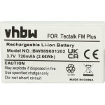 Vhbw - batterie compatible avec intek t60 appareils radio avec radio fm (720mah, 3, 7v, li - ion)