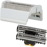 Vhbw lot avec 1x bloc de lames, 1x grille de rasoir double avec cadre remplacement pour braun sb505, ...