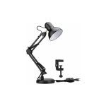 Lampe de bureau table led rétro chevet métal lampe de lecture e27 sans illuminant noir Lampe de bureau table led rétro chevet métal lampe de lecture e27 sans illuminant noir