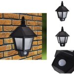 Applique murale solaire avec capteur de mouvement - lampe solaire ext�rieure - applique murale solaire ...