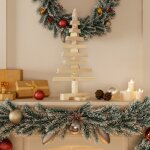 Arbre de nol en bois pour dcoration 60 cm bois massif de pin vidaxl