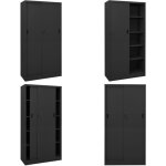 Vidaxl - armoire de bureau et porte coulissante anthracite 90x40x180 cm - armoire de bureau - meuble ...