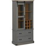 Vidaxl - armoire à vin halden casiers à vin porte coulissante gris pin Vidaxl - armoire à vin halden casiers à vin porte coulissante gris pin