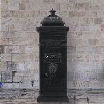 Vidaxl - bo�te aux lettres � pilier aluminium vintage antirouille noir