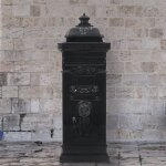 Vidaxl - bo�te aux lettres � pilier aluminium vintage antirouille noir