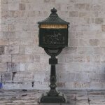 Vidaxl - bote aux lettres sur pied aluminium vintage antirouille vert