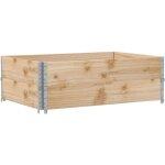 Colliers de palette 2 pcs 120x80 cm bois de pin solide vidaxl