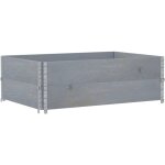 Vidaxl - colliers de palette 2 pcs gris 120x80 cm bois de pin solide