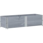 Vidaxl - colliers de palette 2 pcs gris 150x50 cm bois de pin solide Vidaxl - colliers de palette 2 pcs gris 150x50 cm bois de pin solide