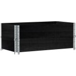 Colliers de palette 2 pcs noir 100x50 cm bois de pin solide vidaxl