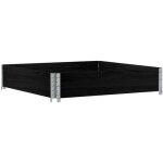 Vidaxl - collier de palette noir 100x100 cm bois de pin solide