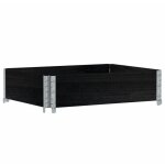 Collier de palette noir 80x60 cm bois de pin solide vidaxl