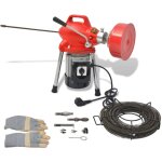 Vidaxl ? d�boucheur de canalisation 250w ? spirales 12, 5 m x 16 mm et 4, 5 m x 9, 5 mm ? moteur puissant ...