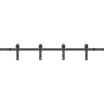 Vidaxl - kit de quincaillerie de porte coulissante 183 cm acier noir Vidaxl - kit de quincaillerie de porte coulissante 183 cm acier noir