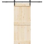 Vidaxl kit de quincaillerie de porte coulissante 183 cm acier noir