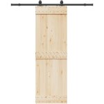 Vidaxl - kit de quincaillerie de porte coulissante 183 cm acier noir