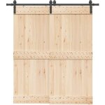 Vidaxl - kit de quincaillerie de porte coulissante 200 cm acier noir Vidaxl - kit de quincaillerie de porte coulissante 200 cm acier noir