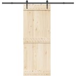 Vidaxl - kit de quincaillerie de porte coulissante 213, 5 cm acier noir