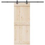 Vidaxl - kit de quincaillerie de porte coulissante 213, 5 cm acier noir