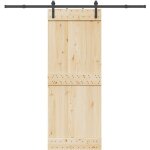 Vidaxl kit de quincaillerie de porte coulissante 213, 5 cm acier noir