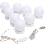 Lampe de miroir avec 8 ampoules led blanc chaud et blanc froid vidaxl
