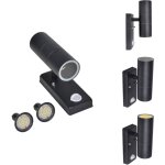 Lampe murale  led avec capteur inox forme cylindrique noir - applique murale led - clairage extrieur ...