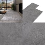 Vidaxl - dalles de plancher pvc autoadhsif 5, 21 m 2 mm gris bton - parquet pvc - carrelage imitation ...