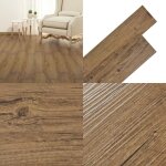 Vidaxl - dalles de plancher pvc autoadhsif 5, 21 m 2 mm marron noyer - parquet pvc - revtement de ...