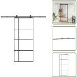 Vidaxl - porte coulissante avec kit de quincaillerie 90x205 cm verre esg - porte coulissante - portes ...