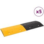 Vidaxl ralentisseurs 5 pcs jaune et noir 97x32, 5x4 cm caoutchouc